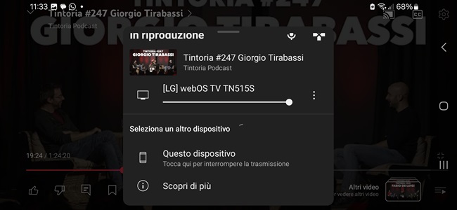 Collegare il telefono alla TV
